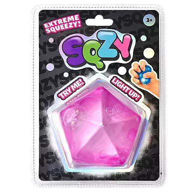 Sunny Days SQZY Light-Up Hexagon Geometric Sensory Squishy Toy