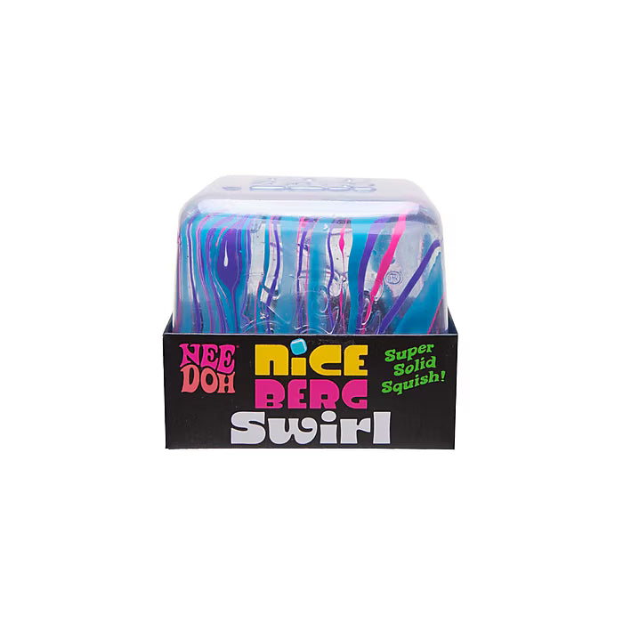 Schylling NeeDoh Nice Cube Swirl Marbled Sensory Fidget Toy (UK Import) Color Chosen at Random