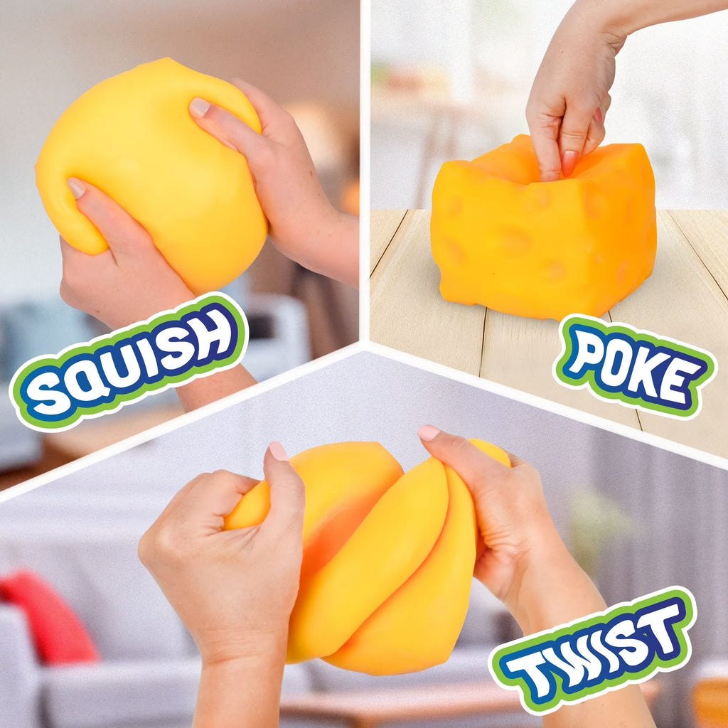 Sunny Days ToyMendous Squeeze Cheese Mouse in a Block Sensory Fidget Toy