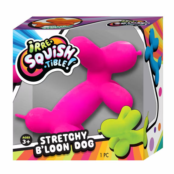Pink Ja-Ru Irre-Squish-tible B'loon Dog balloon animal fidget toy 