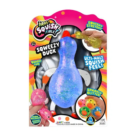 “Cute glitter duck fidget toy on a desk for sensory play and stress-relief moments.”