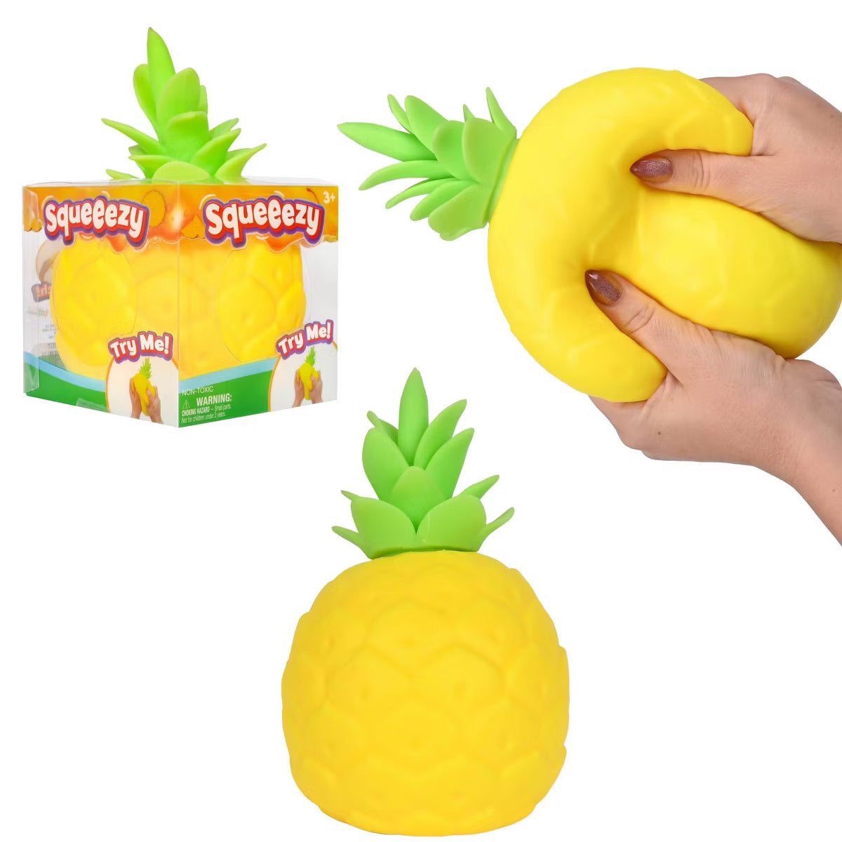 Sunny Days ToyMendous Squeeezy 6.5in Pineapple Sensory Squishy Toy