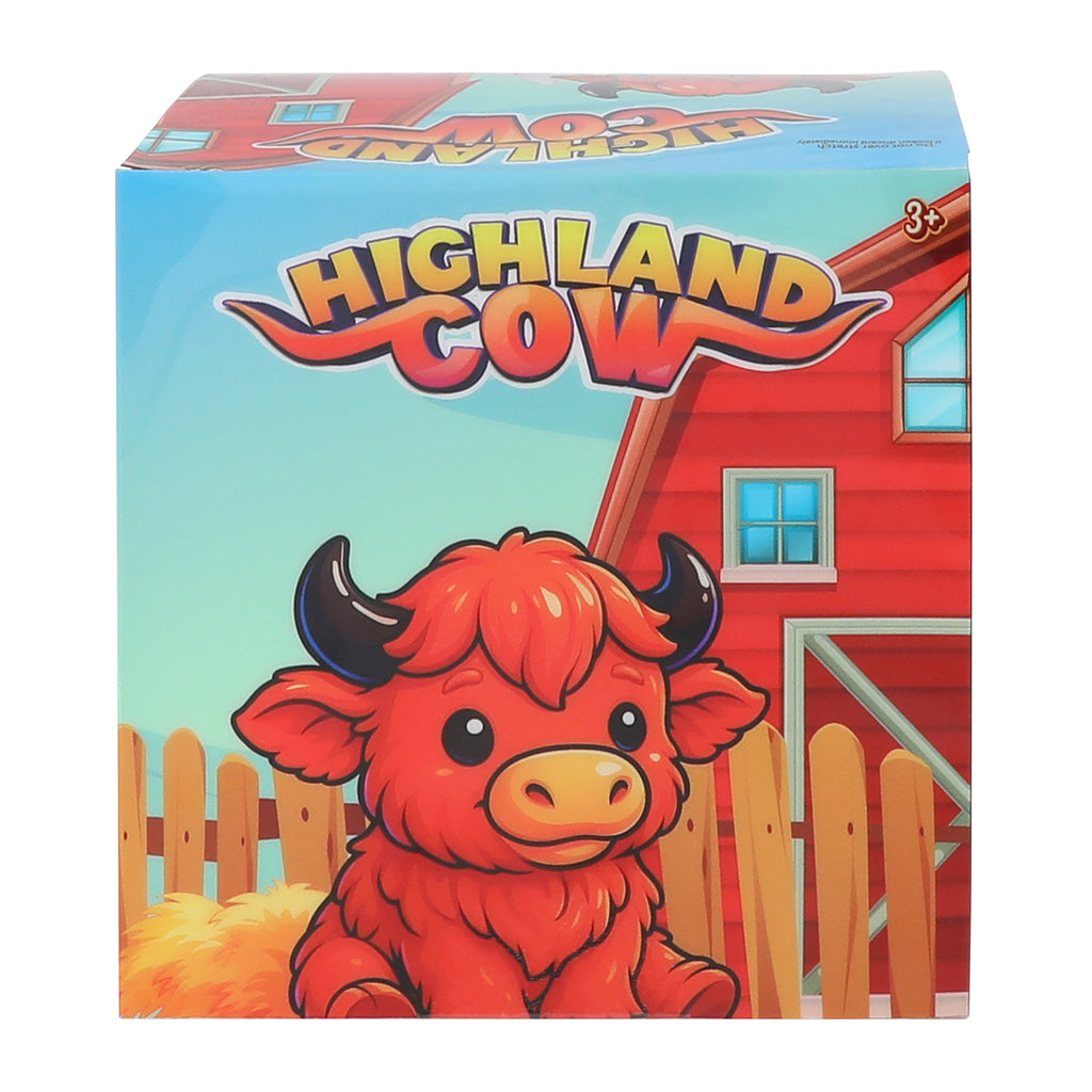Back view of brown Highland Cow Squishy toy