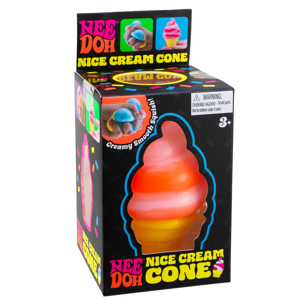 Schylling NeeDoh® Nice Ice Cream Cone soft sensory fidget toy in assorted colors, color chosen at random