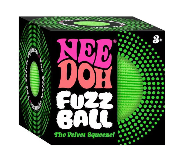 Schylling NeeDoh® Fuzz Ball – The Velvet Squeeze Squishy Fidget Toy (Color Chosen at Random)