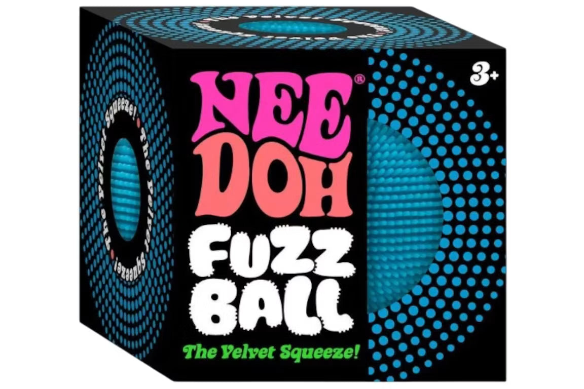 Schylling NeeDoh® Fuzz Ball – The Velvet Squeeze Squishy Fidget Toy (Color Chosen at Random)