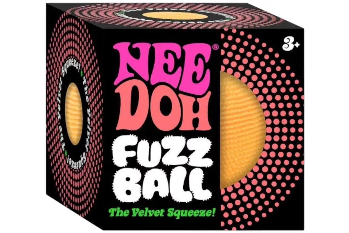 Schylling NeeDoh® Fuzz Ball – The Velvet Squeeze Squishy Fidget Toy (Color Chosen at Random)