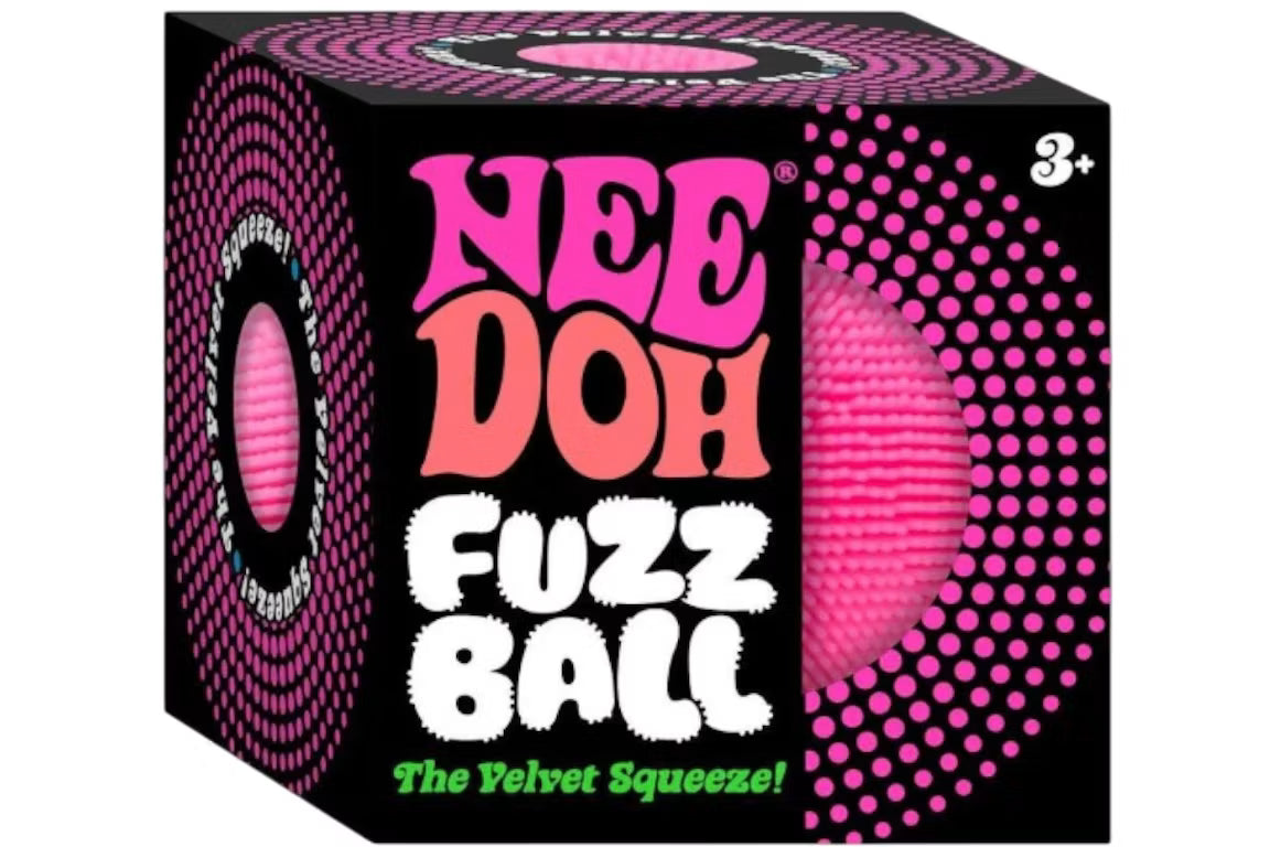 Schylling NeeDoh® Fuzz Ball – The Velvet Squeeze Squishy Fidget Toy (Color Chosen at Random)