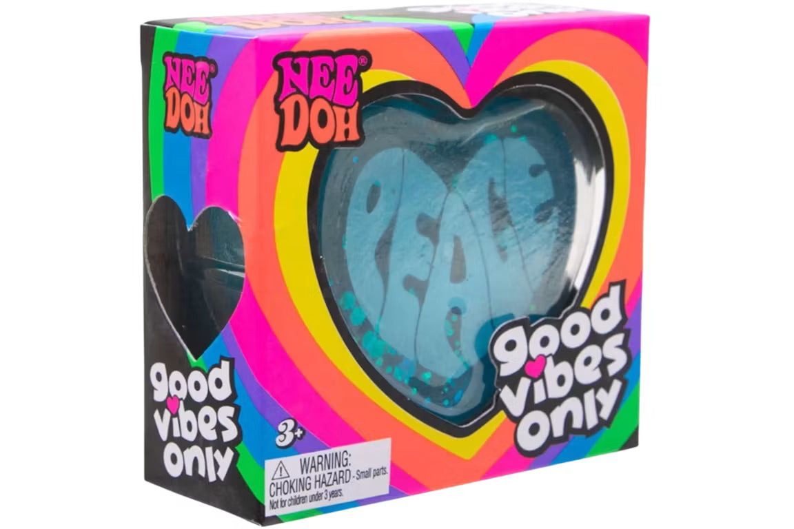 Schylling NeeDoh® Good Vibes Only Squishy Fidget Toy — Text on Heart May Vary