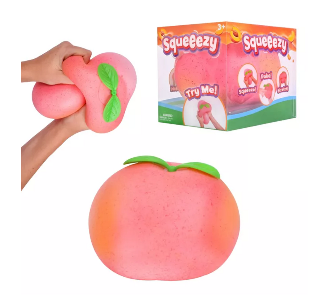 Squeezy Matte Peach Squishy – Pastel Desktop Fidget Toy