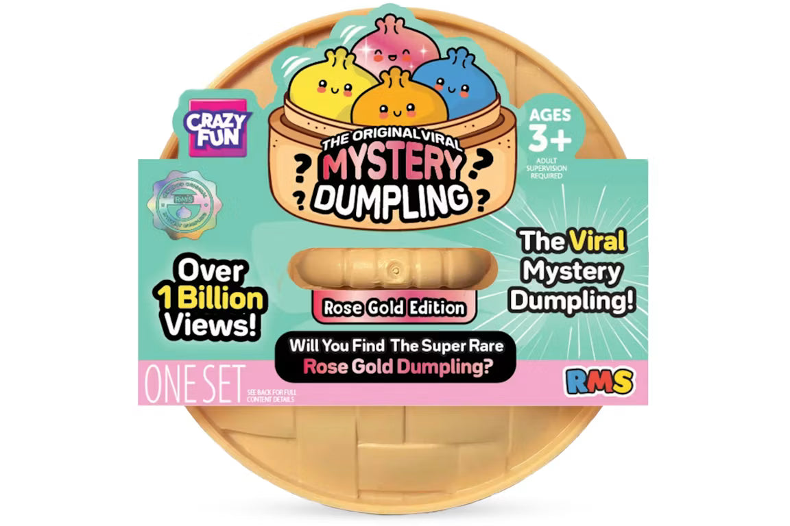 RMS Crazy Fun® Mini Squishy Bun The Original Mystery Viral Dumpling Rose Gold Edition Blind Box
