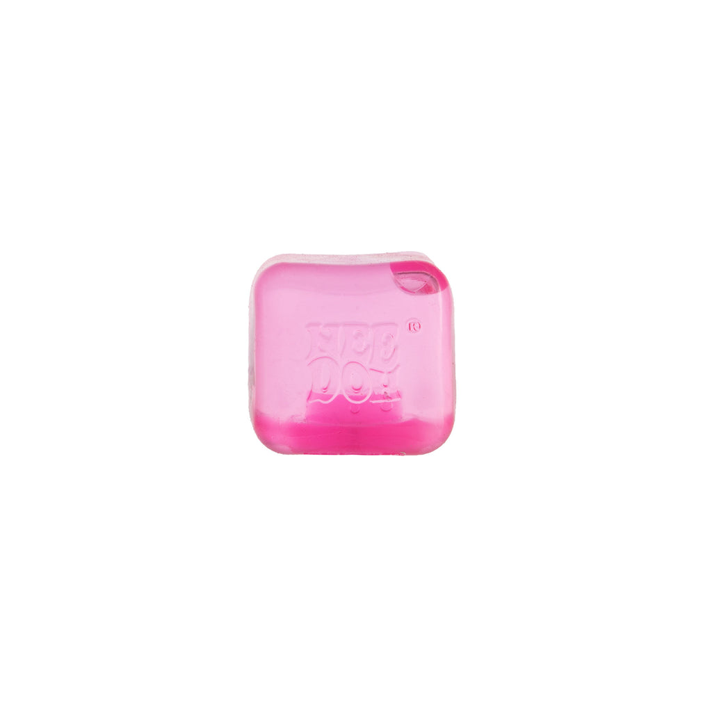 Pink NeeDoh Nice Ice Baby translucent mini squishy cube