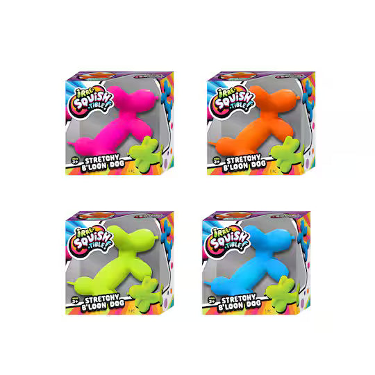 Ja-Ru Irre-Squish-tible B'loon Dog stretchy squishy toy in retail packaging 