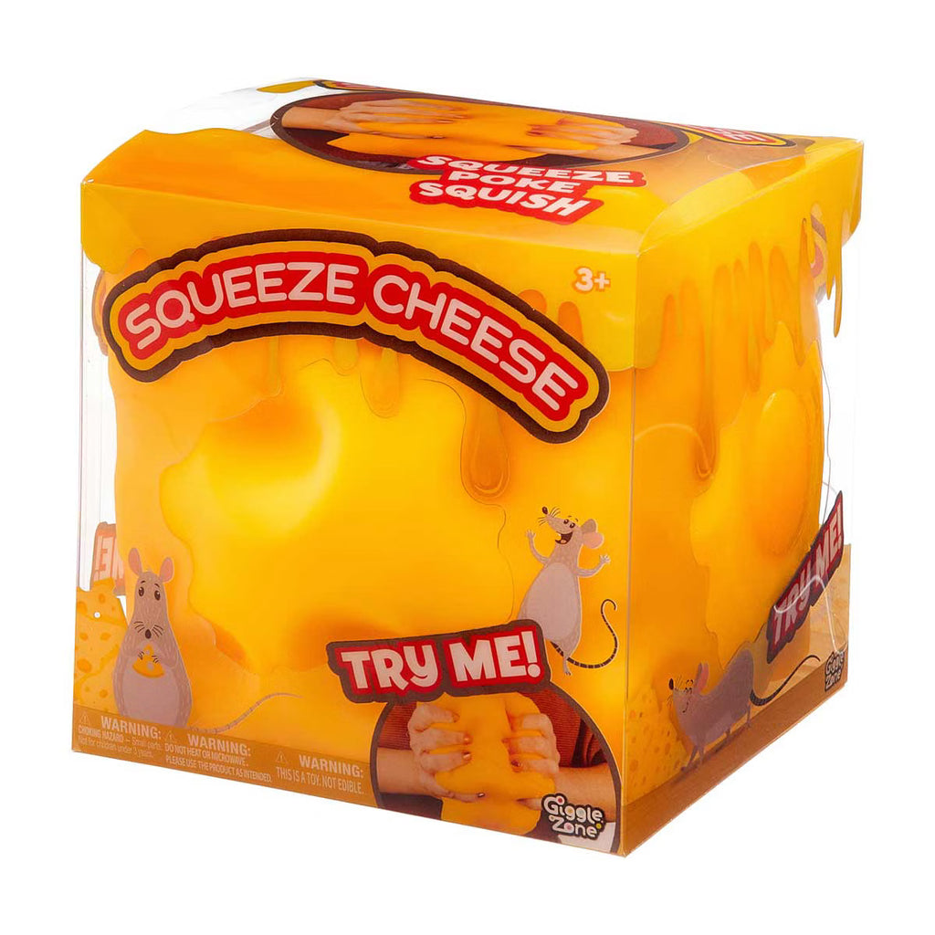 Sunny Days Giggle Zone Squeezy Cheese jumbo sensory squishy toy 