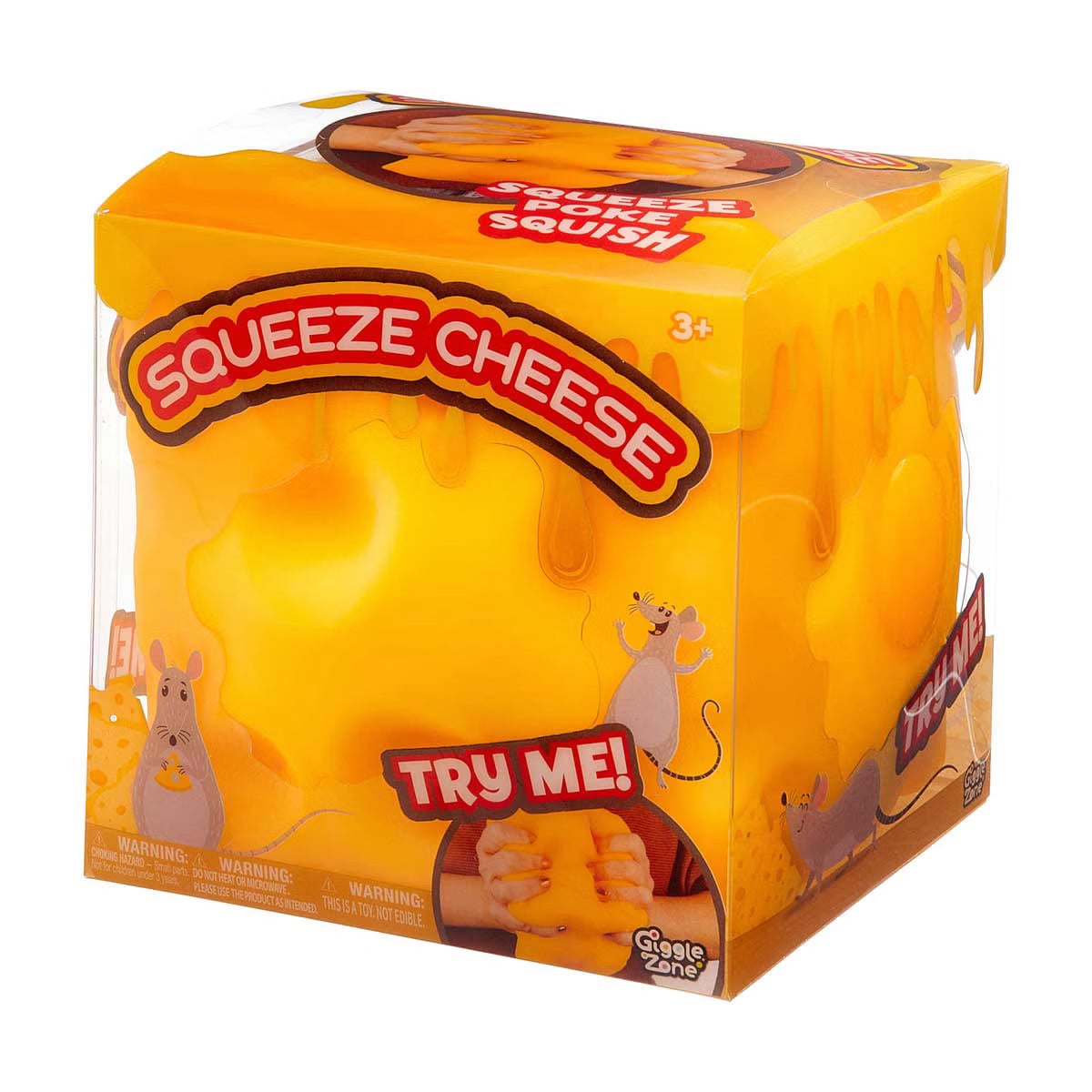 Sunny Days Giggle Zone Squeezy Cheese jumbo sensory squishy toy 