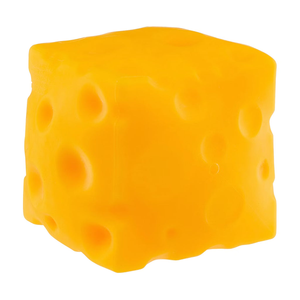 Close-up of Sunny Days Giggle Zone Squeezy Cheese soft squishy texture 