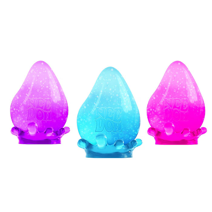 Schylling NeeDoh Dream Drop Glitter Sensory Fidget Toy with Display Base